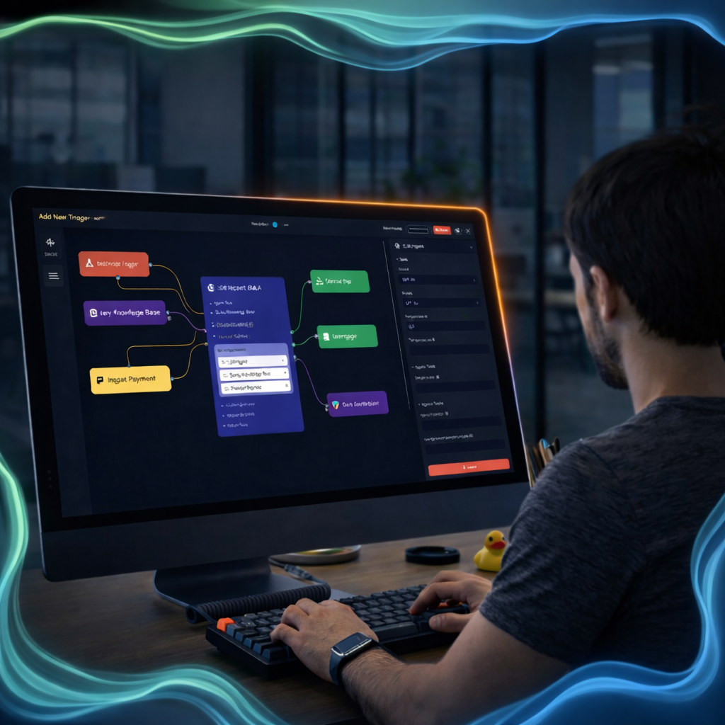 Arquiteto de software examinando esquema de sistema ERP em whiteboard